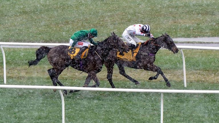 Aye Right beats Good Boy Bobby to win at Rehearsal Chase in snowy Newcastle