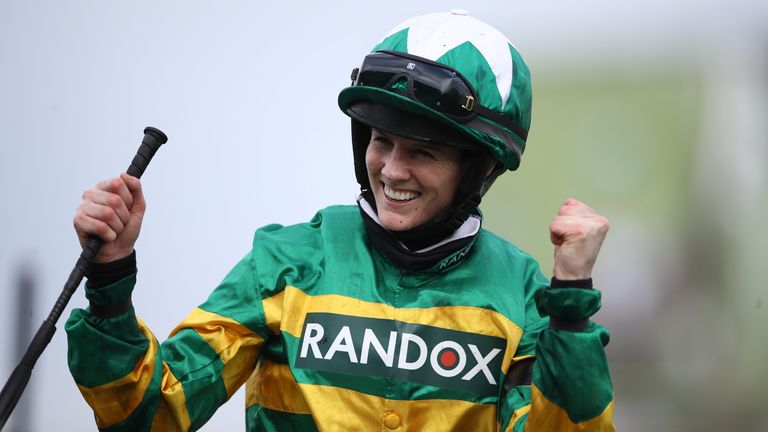 Rachel Blackmore after winning the National Grand Prix in the Menilla Times
