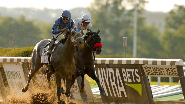 Brad Cox's Essential Quality beats Hot Road Charlie in Belmont