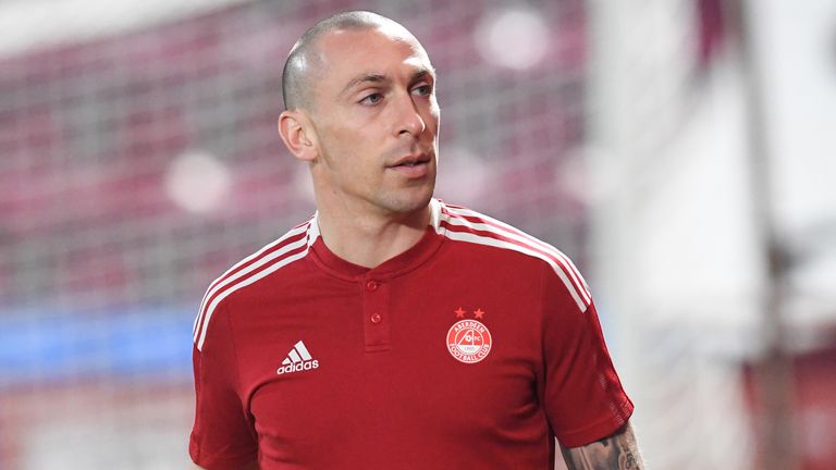 Edinburgh, Scotland - MARCH 02: Scott Brown of Aberdeen before a Premier League match between Hearts and Aberdeen at Tynecastle, on March 2, in Edinburgh, Scotland.  (Photo by Ross Parker/SNS Group)
