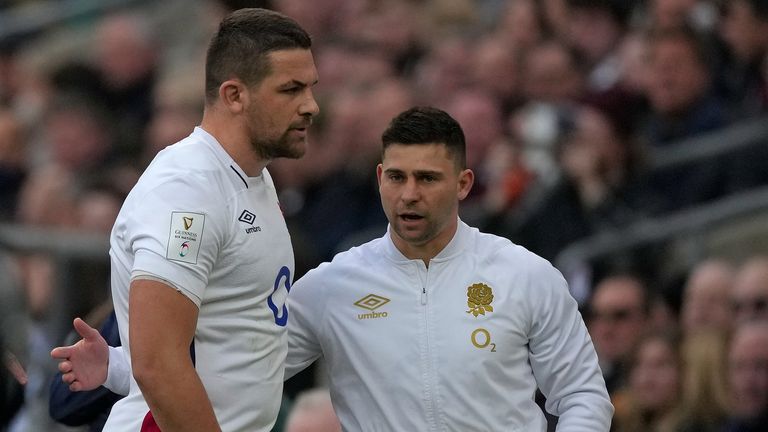 Charlie Ewells leaves the field after receiving a red card just 82 seconds into the England v Ireland match 