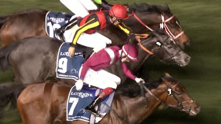 Chrono Genesis (center, red hat) at Dubai Shema Classic has been beaten by a moderator