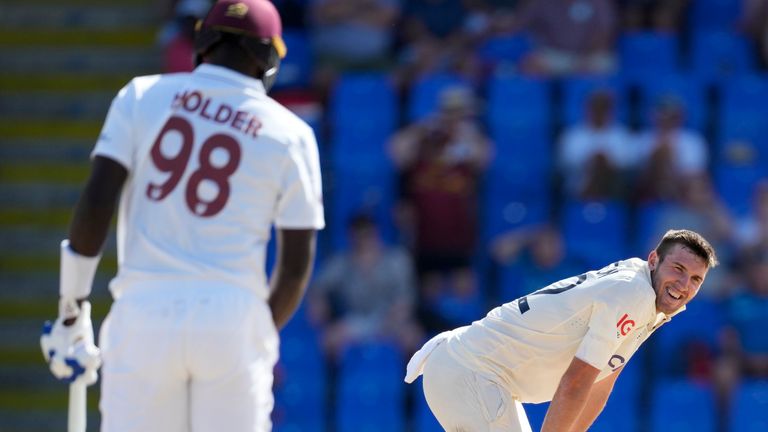 Jason Holder disappoints England's bowlers in the final session of Day Two