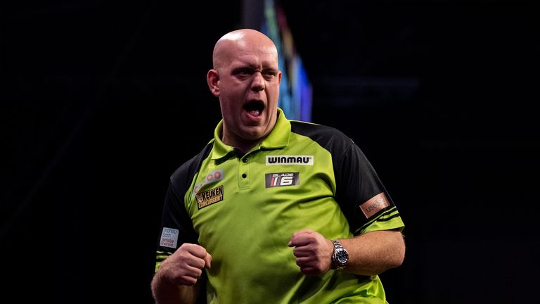 The best event of the fourth night of the Premier League in Exeter as Van Gerwin whitened Wright in the final