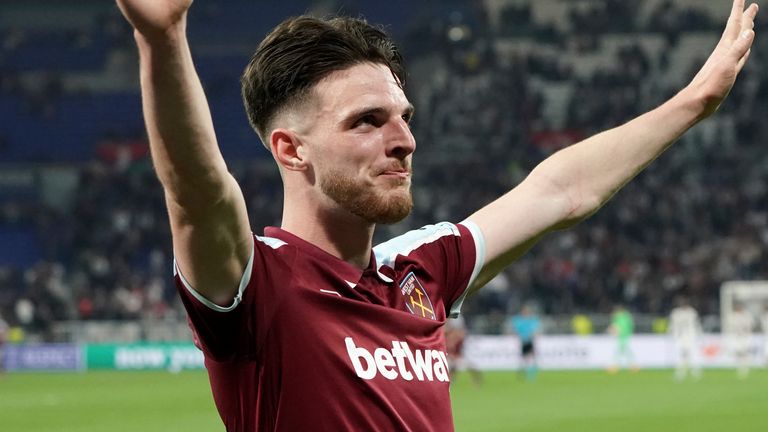 Declan Rice scored the second goal for West Ham this evening 