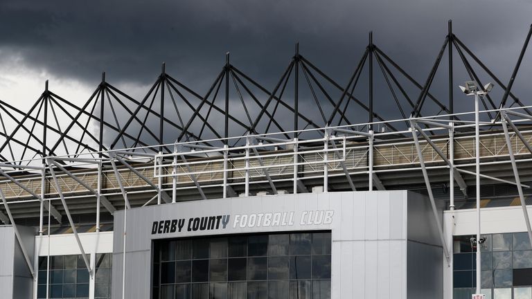 July 28, 2023, Derby, UK: Derby, England, July 28, 2023. Rain clouds gather behind the ground before the pre-season friendly match at Pride Park, Derby.  Must-read image credit: Darren Staples/Sportimage (Credit Image: © Darren Staples/CSM via ZUMA Wire) (Cal Sport Media via AP Images)