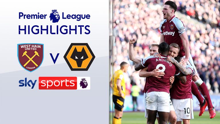 Highlights of West Ham's victory over Wolverhampton in the English Premier League.