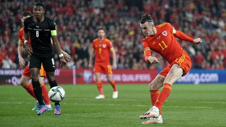 Gareth Bale scores Wales'  The second goal against Austria