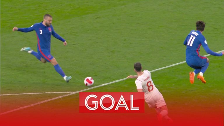 Luke Shaw equals England against Switzerland