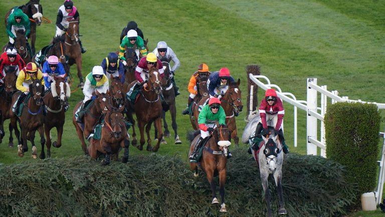 Coco Beach (right) and Two Four Golds hit a slam dunk at the 2023 Grand National