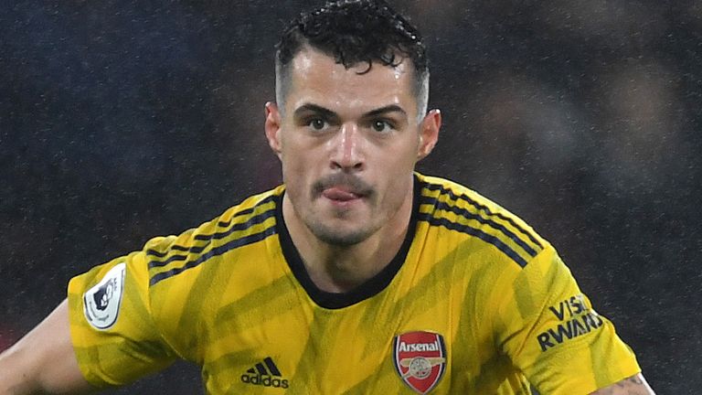 Granit Xhaka started Mikel Arteta's debut for Arsenal against Bournemouth.