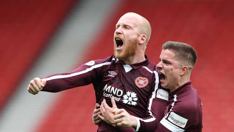 Hearts celebrate 