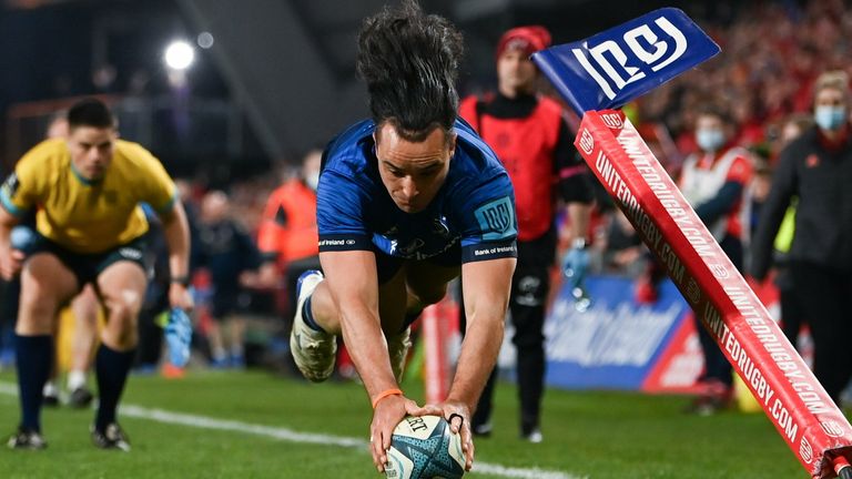 James Lowe scored twice to lead Leinster to a comfortable win in the Limerick derby 