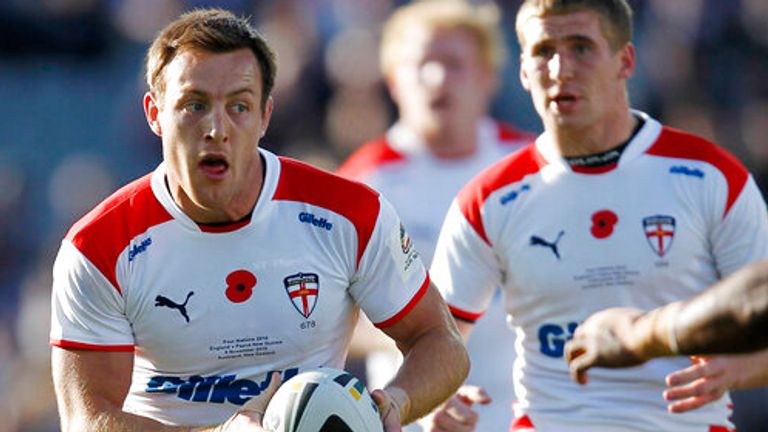James Ruby playing alongside Sam Tomkins of England