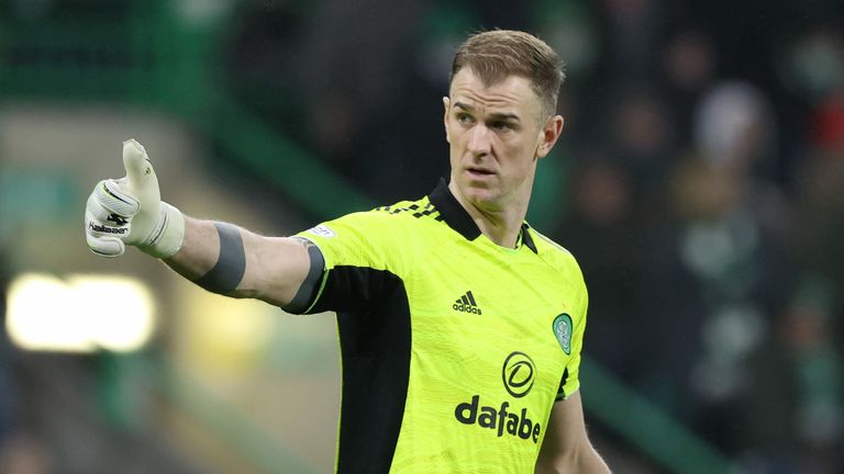 Glasgow, Scotland - February 02: Joe Hart Celtic during the Premier League match between Celtic and Rangers at Celtic Park, on February 2, 2023, in Glasgow, Scotland.  (Photo by Craig Williamson/SNS Group)