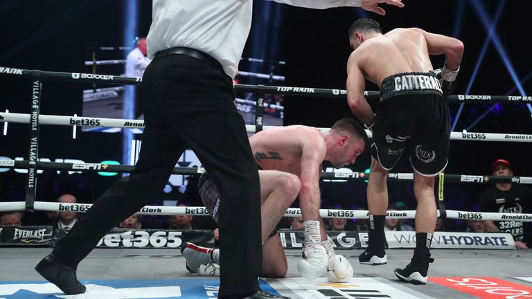 JOSH TAYLOR v JACK CATTERALL 26-2-2022.OVO HYDRO, .GLASGOW.PIC LAWRENCE LUSTIG.IBF / WBC / WBA / WBO SUPER-LIGHTWEIGHT WORLD CHAMPIONSHIP. JOSH TAYLOR V JACK CATTERALL 