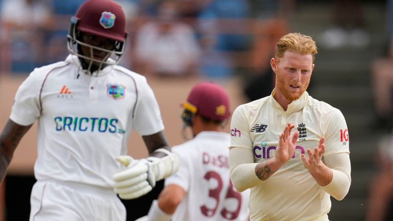 The West Indies tail saw the team overtake England's first-round score of 204 on day two in Grenada