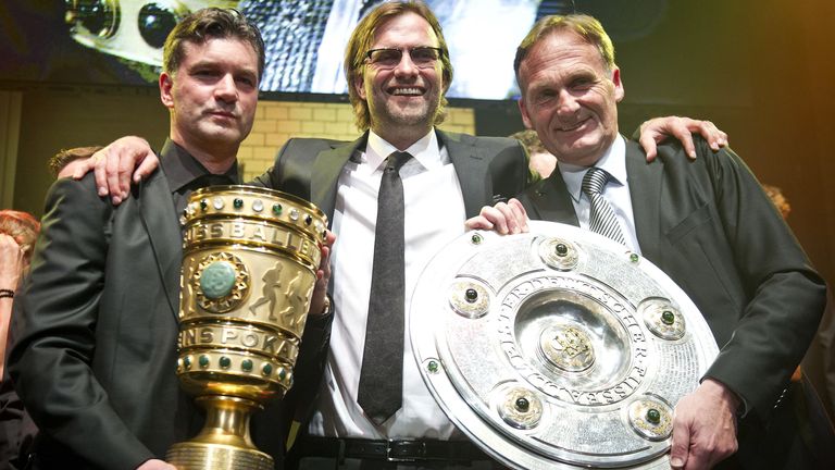 Klopp won a domestic double in 2012 with Borussia Dortmund and won the Bundesliga for the second year in a row as well (Timur Emek/picture-alliance/dpa/AP)