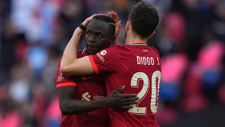 Sadio Mane scored two goals for Liverpool against Manchester City