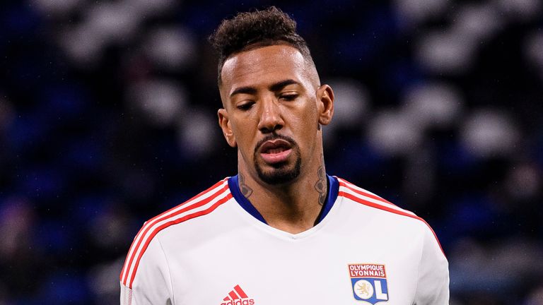 JANUARY 9, 2023, LYON, FRANCE: LYON, FRANCE - JANUARY 09: Jerome Boateng of Lyon prepares to warm up during the Uber Eats First Division match between Olympique Lyonnais and Paris Saint-Germain at Groupama Stadium on January 9, 2023 in Lyon, France.  (Image credit: © Marcio Machado/ZUMA Press Wire) (Cal Sport Media via AP Images)