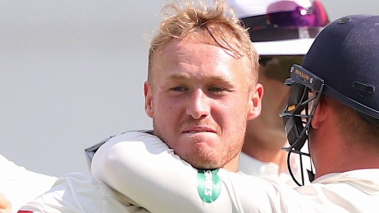 Parkinson's stirred up memories of the legendary delivery of Shane Warren to Mike Gatting in 1993 with this thrilling ball to Northamptonshire's Adam Rossington last season (Photo: ECB).