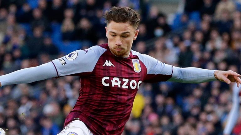 Matty Cash has opened the scoring for Aston Villa in Brighton
