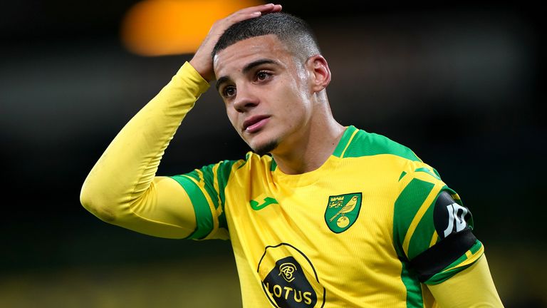 Max Aarons was unable to stop Norwich from slipping for defeat