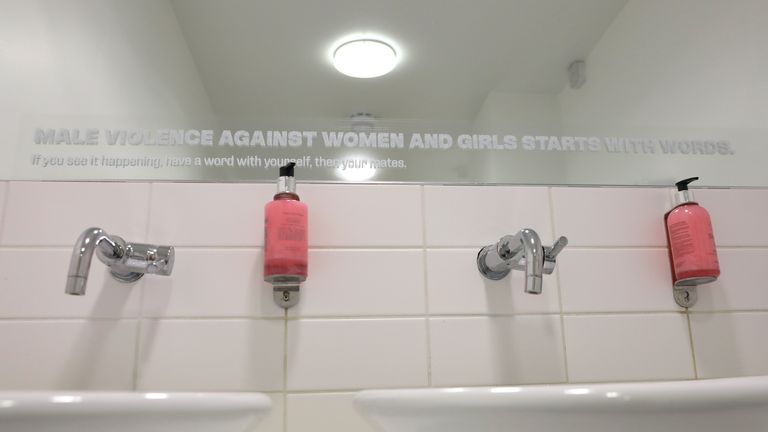 Chelsea, Crystal Palace, Arsenal and West Ham as well as rugby giants Harlequins and Saracens will all install the campaign message on mirrors in the men's bathrooms of their stadiums.