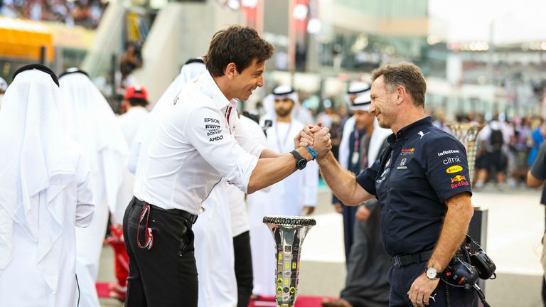 There was certainly no love lost between Mercedes team boss Toto Wolff and Red Bull boss Christian Horner during last season's stunning title fight.
