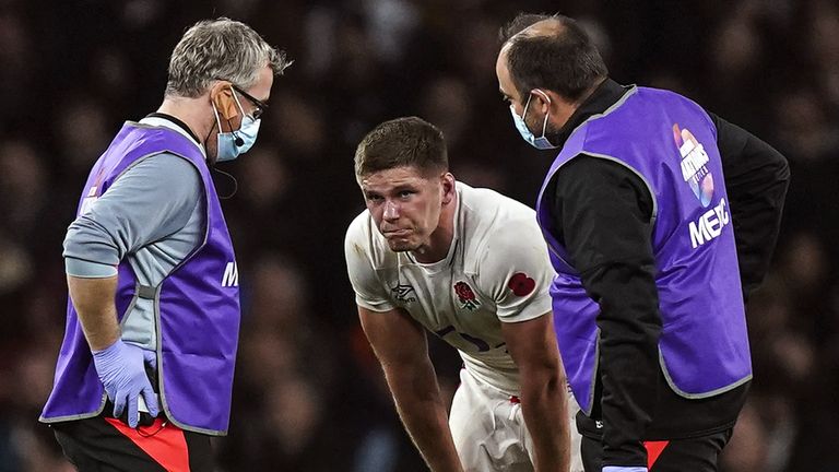 Farrell initially injured his ankle while playing for England in November, before injuring his other ankle in training in January 