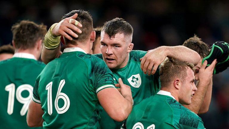 Peter O'Mahony (centre), captaining Ireland against Italy and starting again against England, where his breakup and steady work will be crucial 