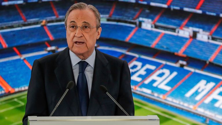 Real Madrid president Florentino Perez defended the idea of ​​the European Premier League