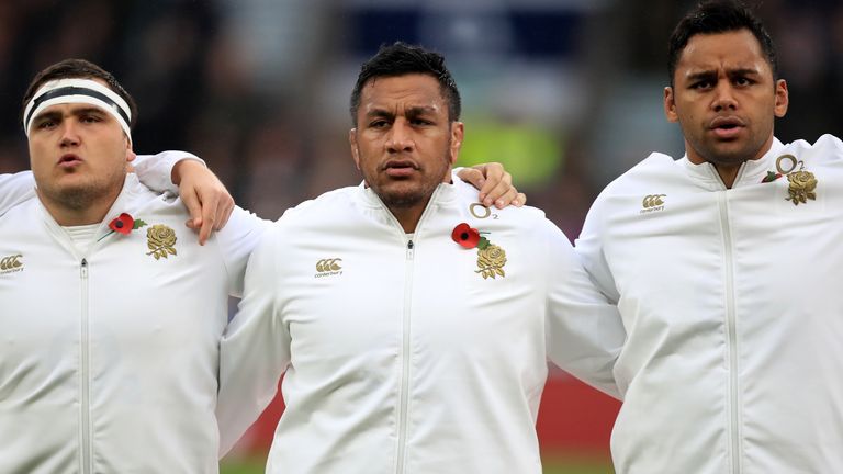 The strength of Mako Vunipola (centre), Billy Vunipola (right) and others have been key to the victories over Ireland in the past. 