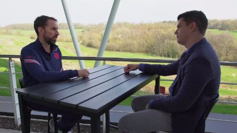 England national team president Gareth Southgate speaks to Sky Sports 