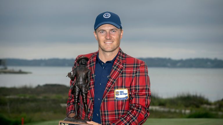 Highlights of the last round of RBC Heritage at Harbor Town Golf Links, where Jordan Spieth defeated Patrick Cantlay in a playoff match
