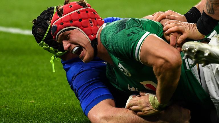 Josh van der Vlaer has been a key man in Ireland this year, excelling in both running and carrying. 