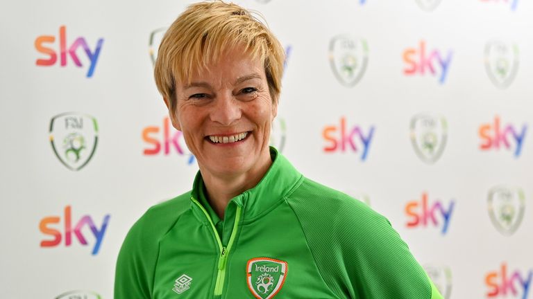Vera Bao, manager of the Republic of Ireland women's national team at the launch of the Sky WNT fund ... to support players for the women's national team off the field.  Grants a … Sky WNT Fund … a minimum of … 25,000 this year, to assist five female players on the women’s national team in their academic studies and career development off the field.
