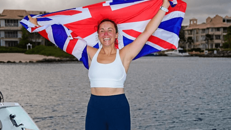 Victoria Evans set a new world record for a single lap across the Atlantic (Photo: SeaChangeSport)